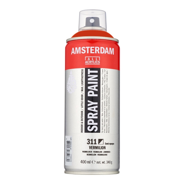Bombe de peinture Amsterdam 400 ml vermillon - Photo n°1