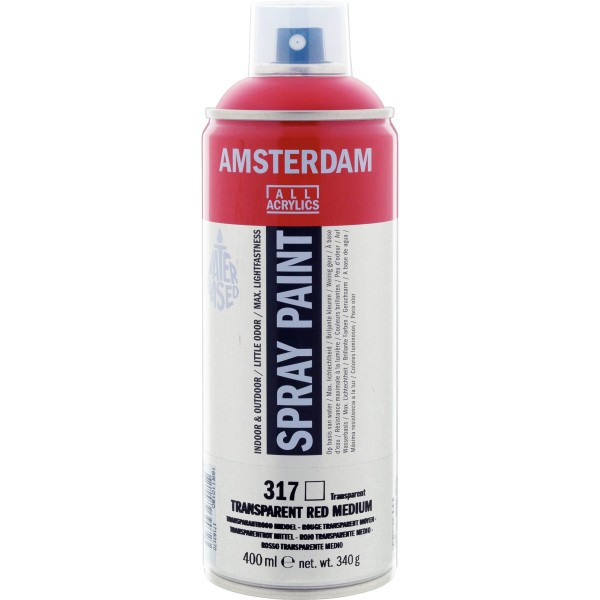 Bombe de peinture Amsterdam 400 ml rouge transparent - Photo n°1