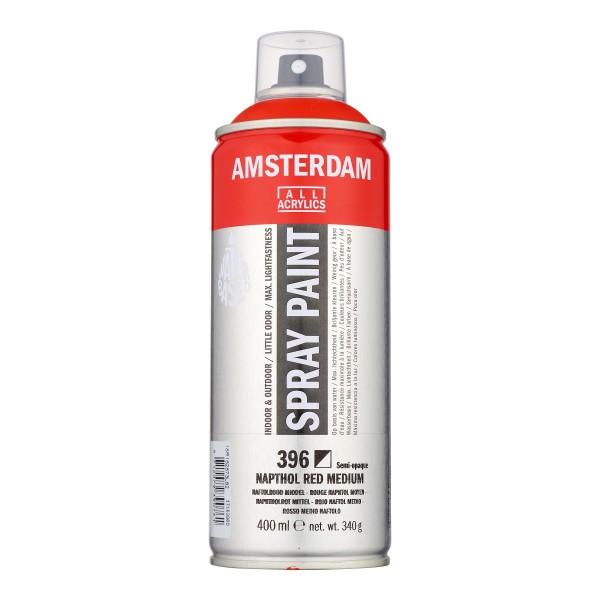 Bombe de peinture Amsterdam 400 ml rouge naphtol moyen - Photo n°1