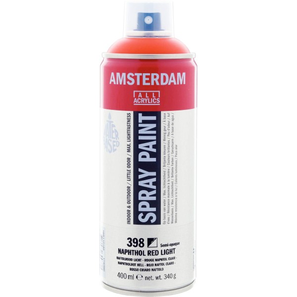 Bombe de peinture Amsterdam 400 ml rouge naphtol clair - Photo n°1