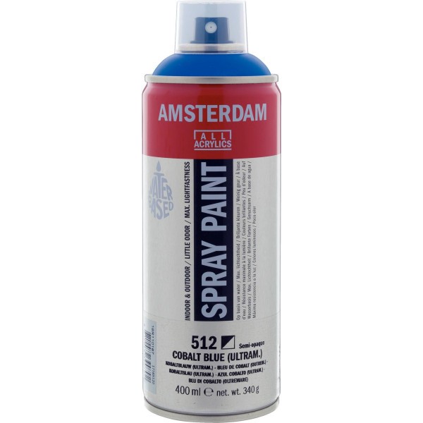 Bombe de peinture Amsterdam 400 ml bleu cobalt outremer - Photo n°1