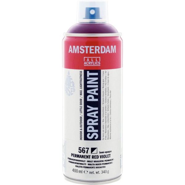 Bombe de peinture Amsterdam 400 ml violet rougeâtre permanent - Photo n°1