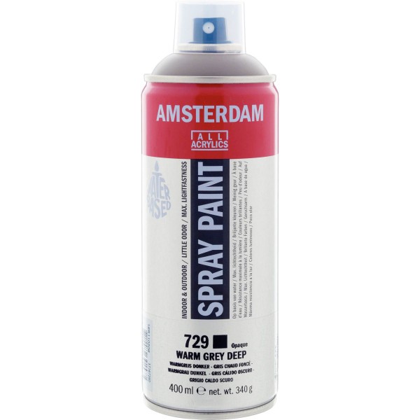 Bombe de peinture Amsterdam 400 ml gris chaud foncé - Photo n°1