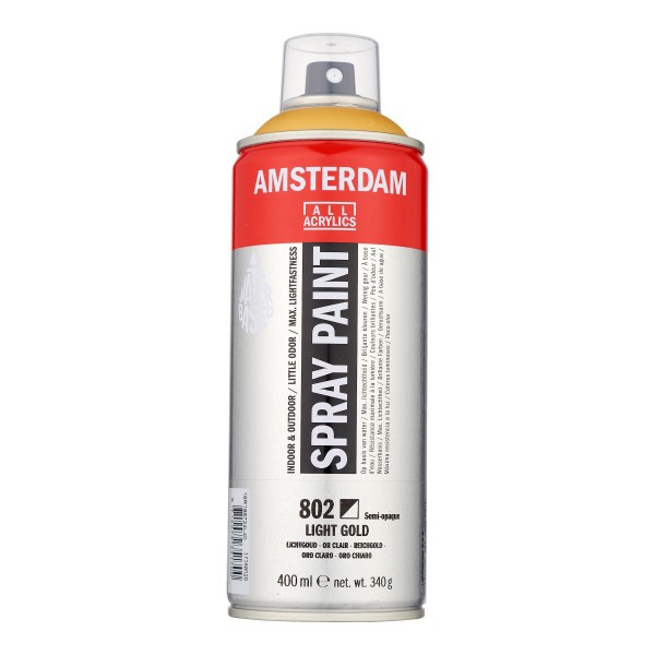 Bombe de peinture Amsterdam 400 ml or clair - Photo n°1