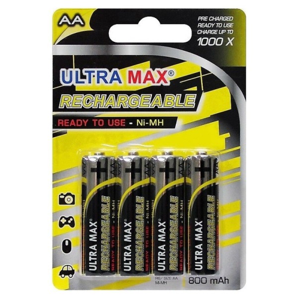 Pile Rechargeable Aa Lr6 X4 - Ultra Max - Photo n°1
