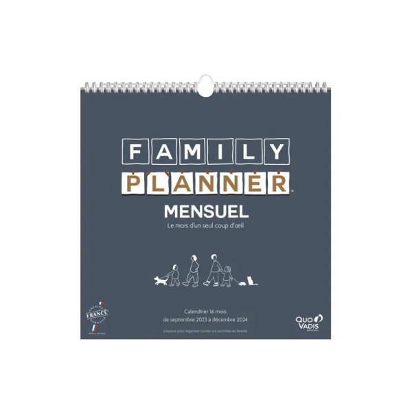 Calendrier 2023/2024 Family Planner - 30 X 30 Cm - Quo Vadis - Photo n°1