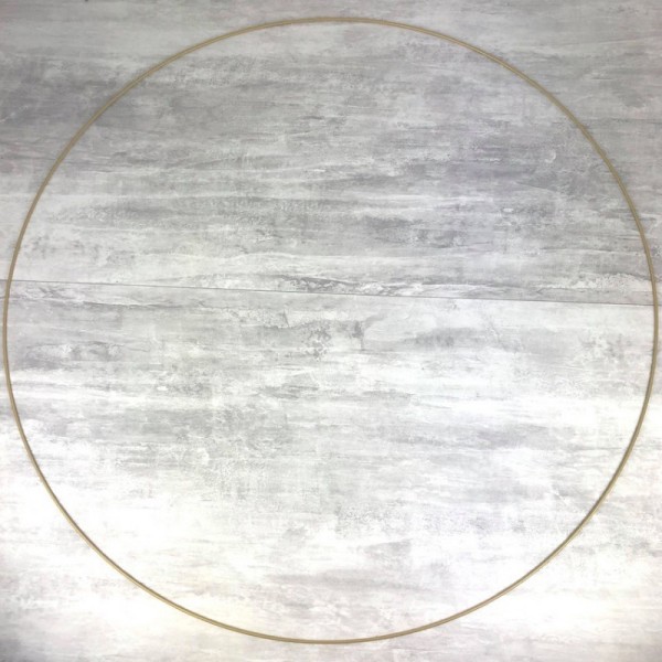 Très Grand Cercle XXL métallique doré ancien, diam. 110 cm pour abat-jour, Anneau epoxy or Attrape r - Photo n°1