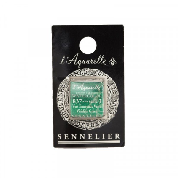 Aquarelle Extra-Fine 1/2 Godet Vert émeraude véritable Sennelier - Photo n°1