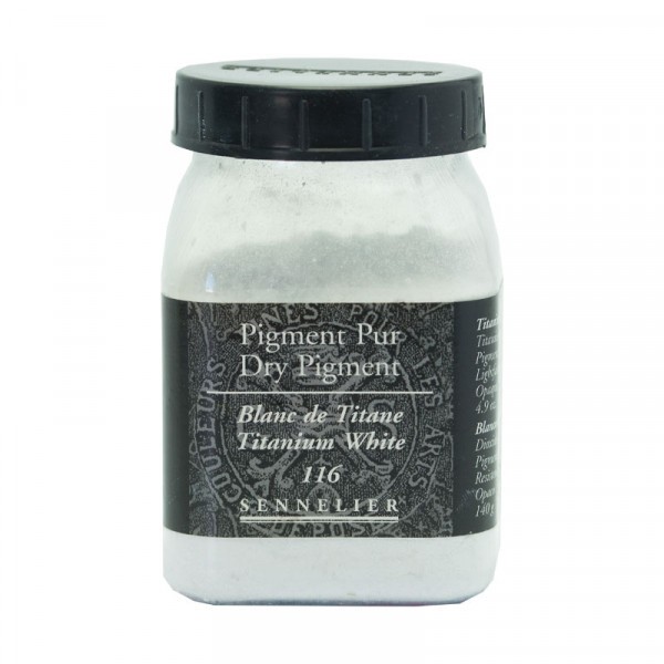 Pigment en poudre - Sennelier - Blanc de Titane - Pot de 200 ml - Photo n°1