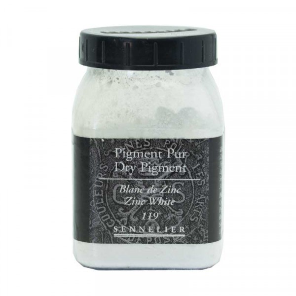 Pigment en poudre - Sennelier - Blanc de Zinc - Pot de 200 ml - Photo n°1