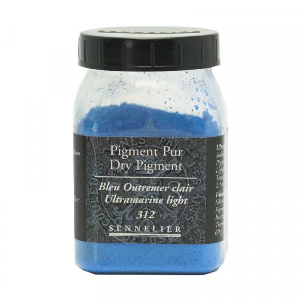 Pigment en poudre - Sennelier - Bleu outremer clair - Pot de 200 ml - Photo n°1