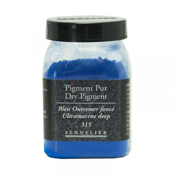 Pigment en poudre - Sennelier - Bleu Outremer foncé - Pot de 200 ml - Photo n°1