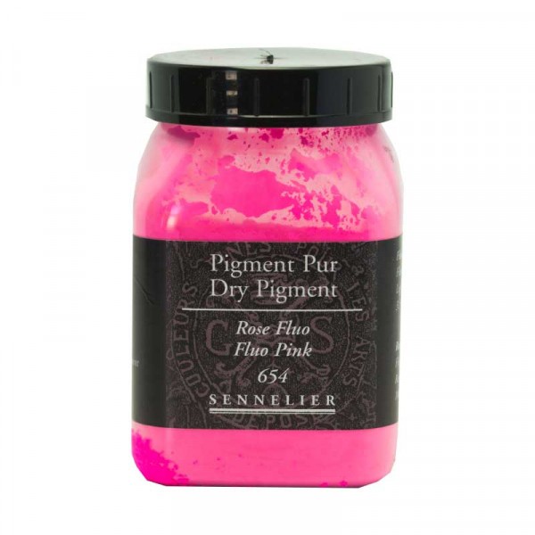 Pigment en poudre - Sennelier - Rose fluo - Pot de 200 ml - Photo n°1