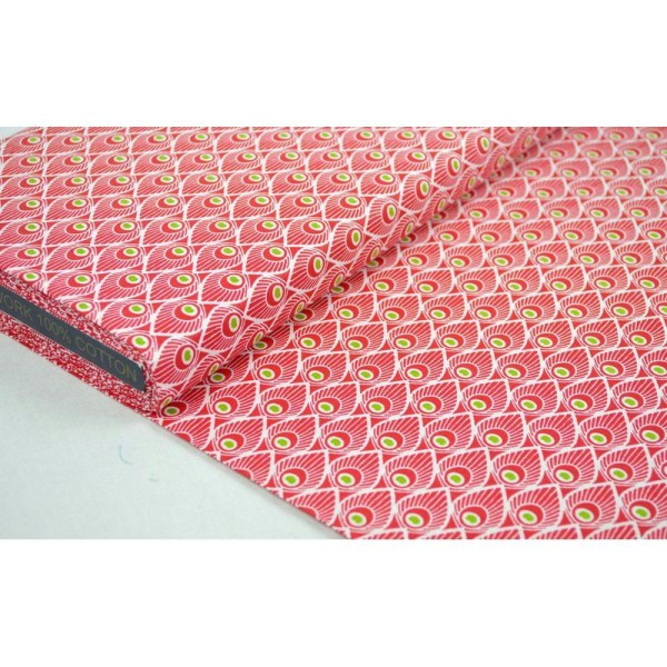 Tissu en coton coll. Déco rose laize 150 cm - vendu par 10 cm - Photo n°1