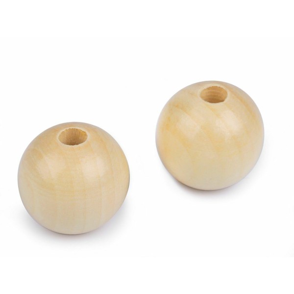 2PC Ivoire grandes perles de bois ø40 mm, composants de sac à main, Et Fournitures de fabrication de - Photo n°1