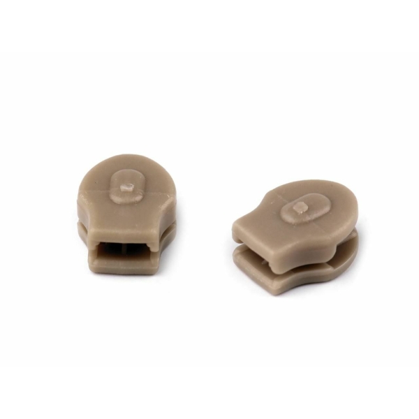 Slider beige 20pc pour zippers en nylon 3 mm, glisseurs, boutons et clearance, haberdashery - Photo n°4