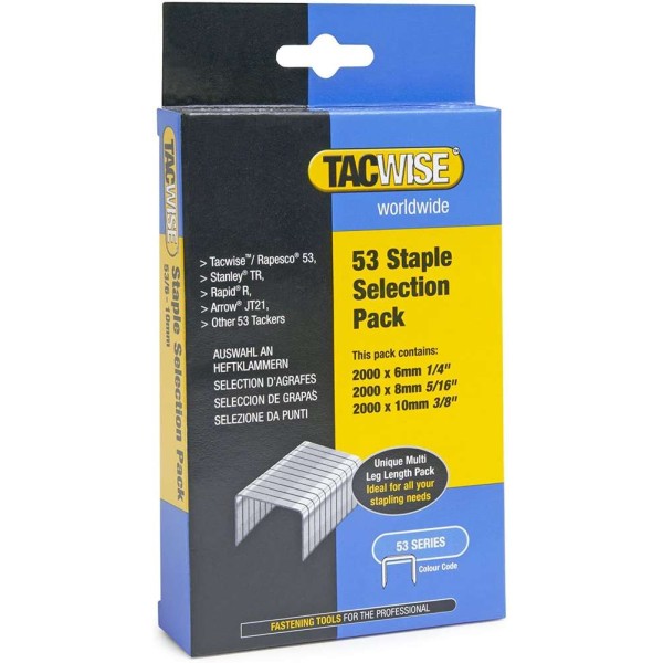 Agrafes multipack 53, galvanisé - Tacwise - Photo n°1
