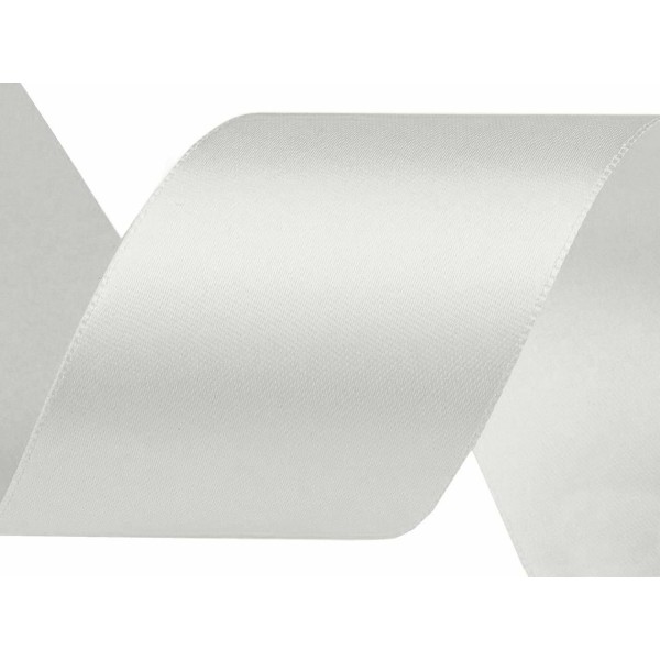 Paquets de bandes de satin gris très léger de 3 m de largeur 50 mm, bandes à visage unique - couleur - Photo n°1