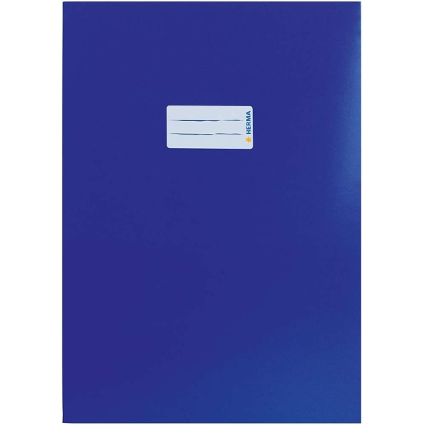 Protège-cahier, en carton, A4 - Bleu foncé - Photo n°1