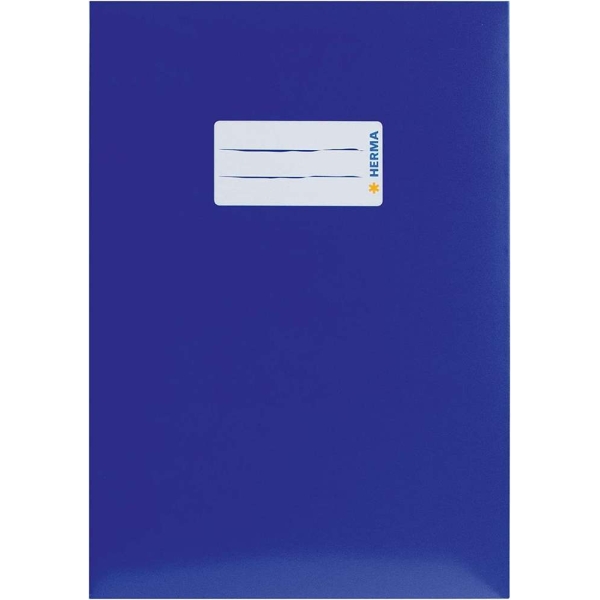 Protège-cahier, en carton, A5 - Bleu foncé - Photo n°1