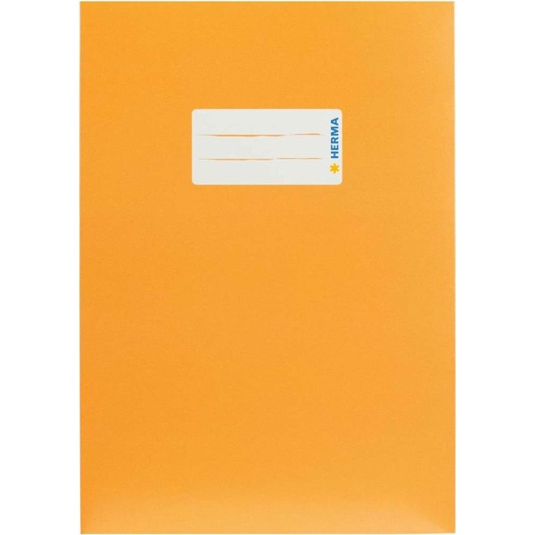 Protège-cahier, en carton, A5 - Orange - Photo n°1