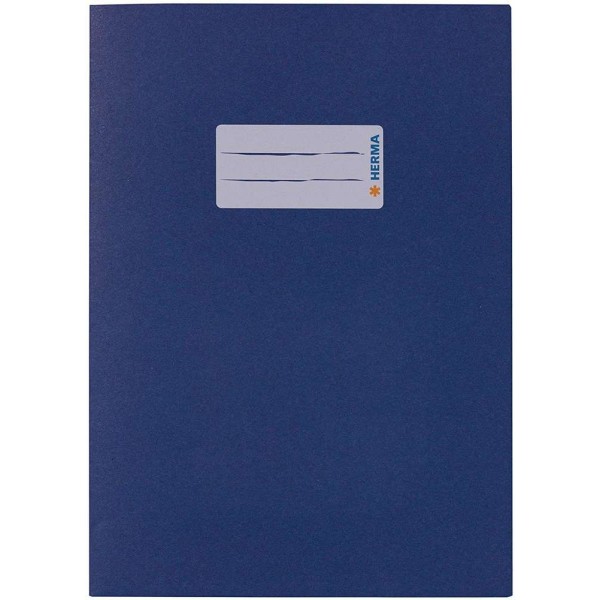 Protège-cahier, en papier, A5 - Bleu foncé - Photo n°1