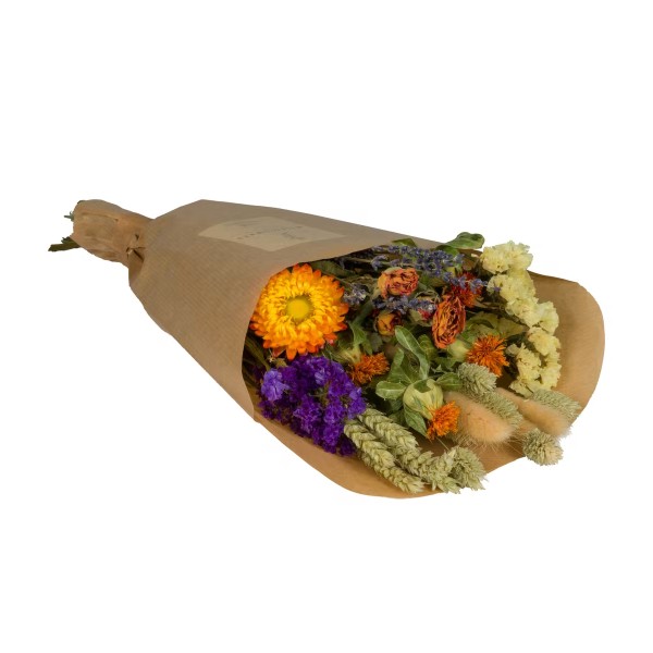 Bouquet de fleurs séchées - Orange - Petit modèle - 35 cm - Photo n°1