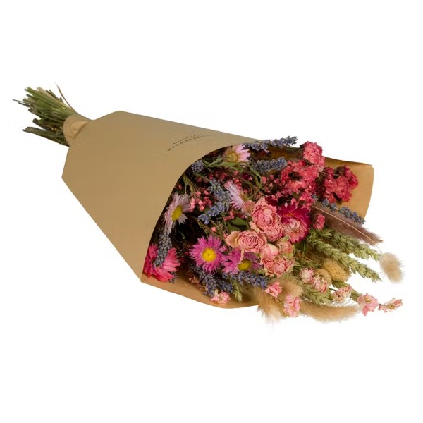 Bouquet de fleurs séchées - Rose - Moyen modèle - 55 cm - Photo n°1