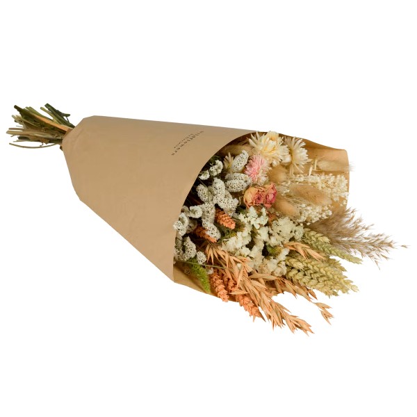 Bouquet de fleurs séchées - Pêche - Moyen modèle - 55 cm - Photo n°1