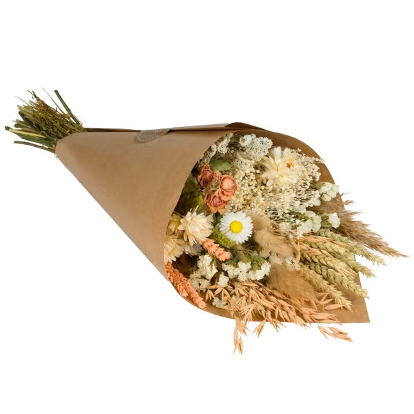 Bouquet de fleurs séchées - Pêche - Grand modèle - 65 cm - Photo n°1