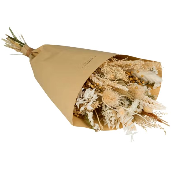 Bouquet de fleurs séchées - Blanc - Grand modèle - 65 cm - Photo n°1