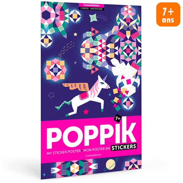 Kit gommettes Poppik - Constellations - 1 poster à compléter - Photo n°1