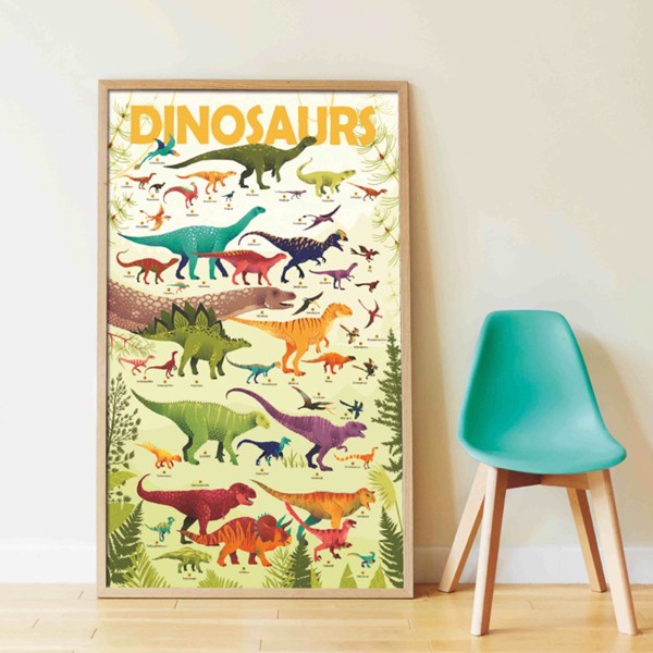 Kit gommettes Découvertes Poppik - Dinosaures - 1 poster à compléter - Photo n°2