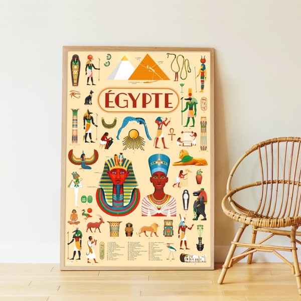 Kit gommettes Découvertes Poppik - Egypte - 1 poster à compléter - Photo n°4
