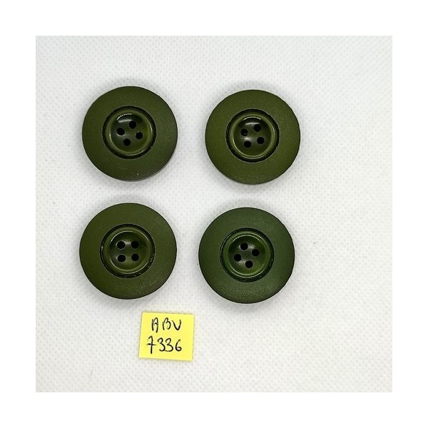 4 Boutons en résine vert - 31mm - ABV7336 - Photo n°1