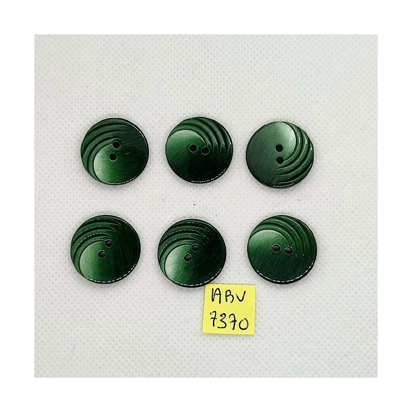 6 Boutons en résine vert - 22mm - ABV7370 - Photo n°1
