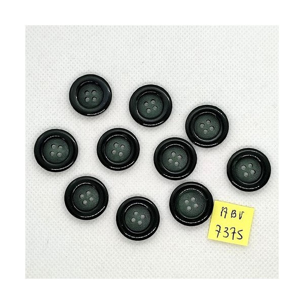 10 Boutons en résine vert - 19mm - ABV7375 - Photo n°1