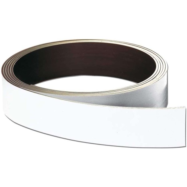 Ruban magnétique (L)10.000 x (P)0,8 x (H)20 mm - Blanc - Photo n°1