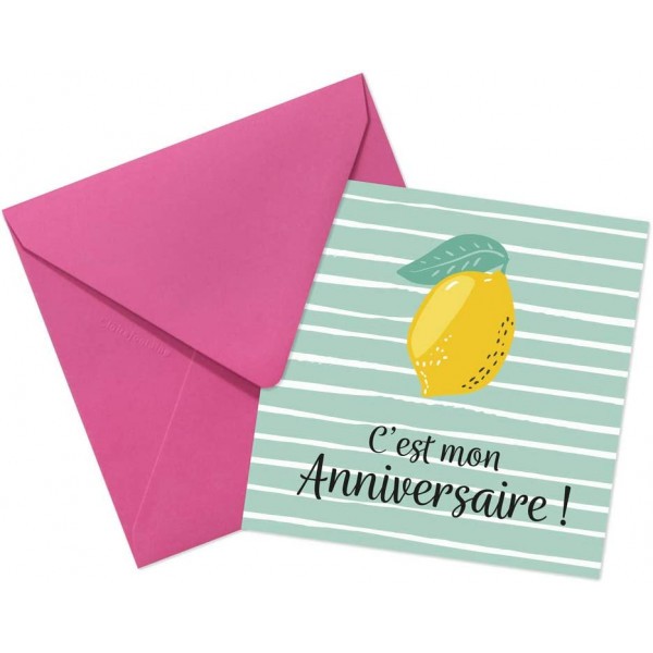 Cartons d'invitation et enveloppes - Anniversaire enfant - Fille - Tropical - Clairefontaine - Photo n°3