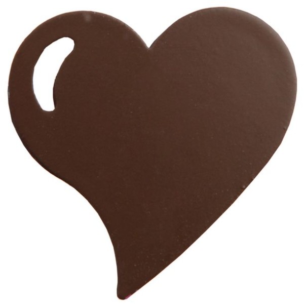 Coeur métal sur pince chocolat x4 - Photo n°1