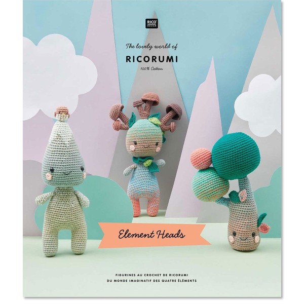 Livre Crochet Rico Design - Element Heads - 13 modèles - Photo n°1