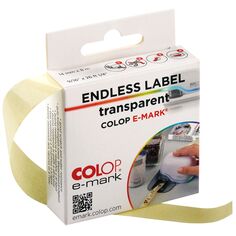 Rouleau d'étiquettes transparentes pour E-mark Create - 14 mm x 8 m