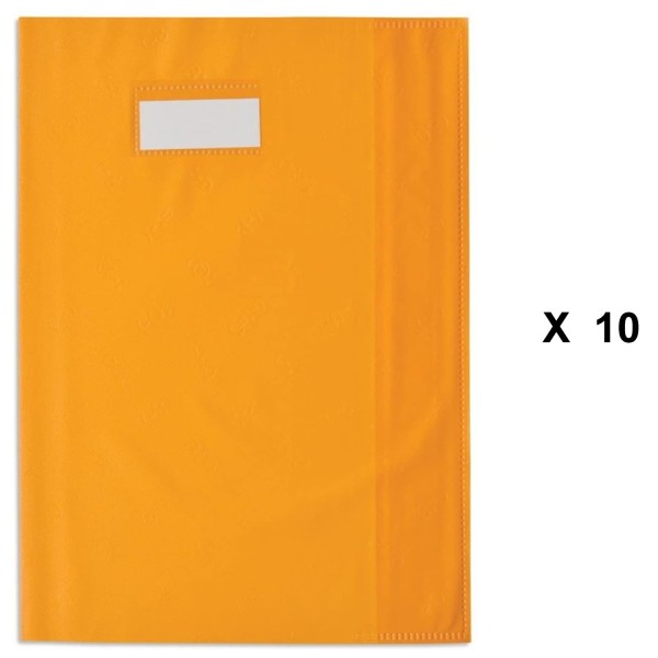 Lot de 10 Protège-cahiers Styl SMS, 240 x 320 mm - Orange - Photo n°1