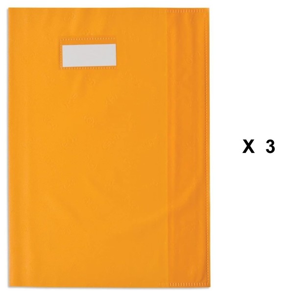 Lot de 3 Protège-cahiers Styl SMS, 240 x 320 mm - Orange - Photo n°1