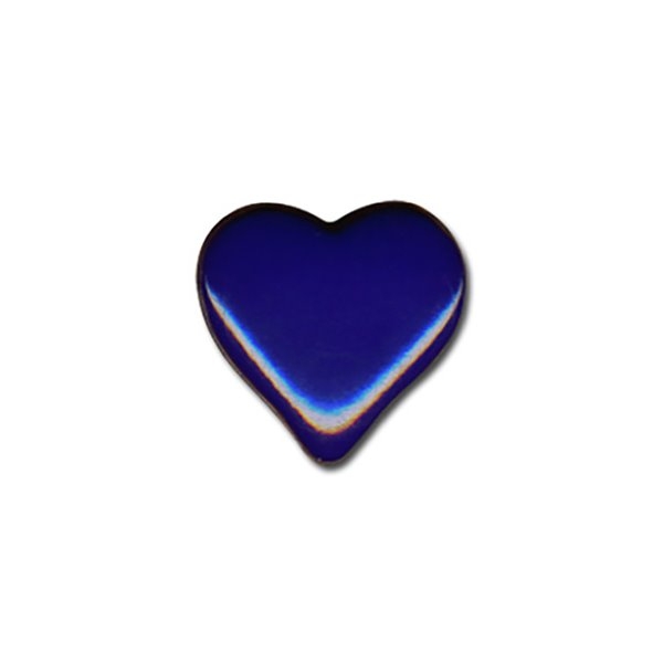 Bouton à queue coeur 15mm bleu - Photo n°1