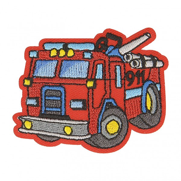 Lot de 3 écussons thermocollants vehicules pompiers 5cm x 3,5cm - Photo n°1