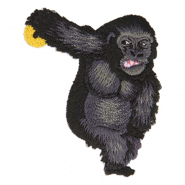 Ecusson thermocollant animaux statue gorille 5cm x 4cm - Photo n°1