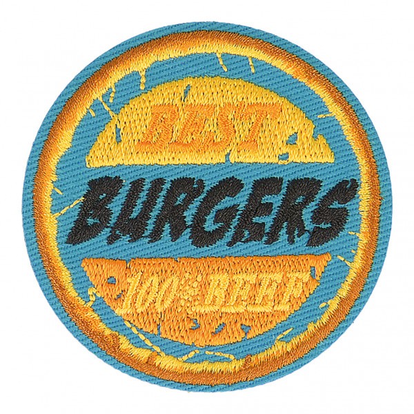 Ecusson thermocollant sport rétro best burgers 5cm x 5cm - Photo n°1