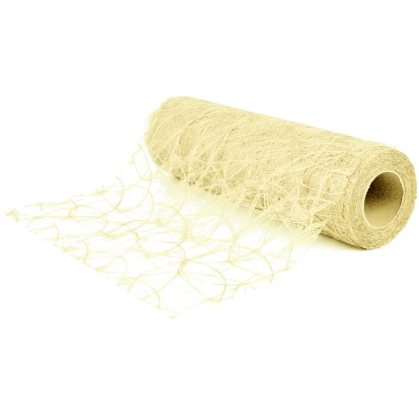Chemin de table soie de fibre 30 cm blanc rouleau 5 m - Photo n°1