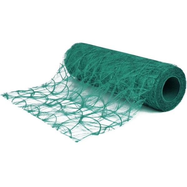 Chemin de table soie de fibre 30 cm turquoise rouleau 5 m - Photo n°1